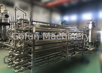Wysokoprecyzyjna rurowa sterylizator UHT Maszyna do produkcji soków 5T / H