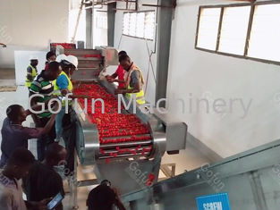 380 V W pełni automatyczna maszyna do przetwarzania pasty pomidorowej Oszczędzanie wody w fabryce