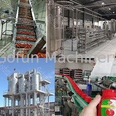 2000kg Ogrzewanie elektryczne Linia do przetwarzania pomidorów System sterowania PLC 1 rok gwarancji