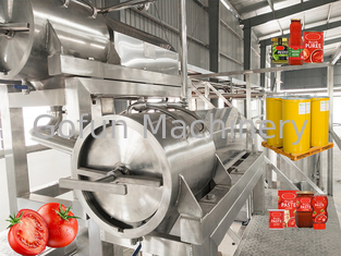 SS304 500T / D Linia do przetwarzania ketchupu pomidorowego Opakowanie aseptyczne do pakowania