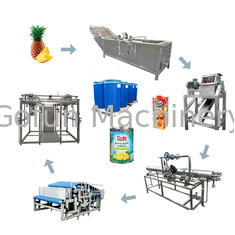 SS304 Automatyczna linia do produkcji skoncentrowanego soku ananasowego 15 T / dzień