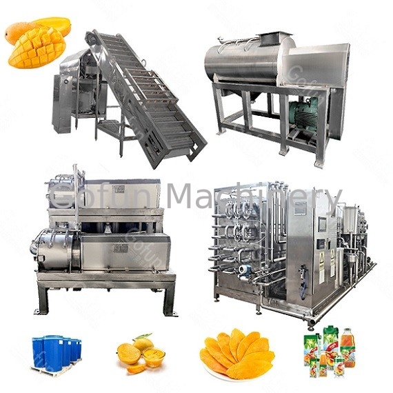 5T / H All In One Maszyna do przetwarzania soków z mango 200KW Maszyna do mycia owoców